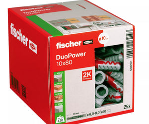 Fischer Duopower 10x80 (25 pièces/boîte)