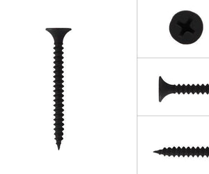 Vis à montage rapide en acier phosphaté, filetage fin 3,5 x 45 mm - 1000 pièces
