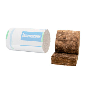 Knauf Naturoll 035 - Rouleau Laine de Verre 90 mm - R=2,55 - 7600x380 mm