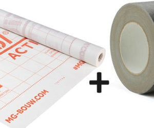 Set Miofol Active (Hygro-régulant / Membrane climatique) | 1,5x30 m + Ruban Vast-R Polytex 75 mm x 25 m