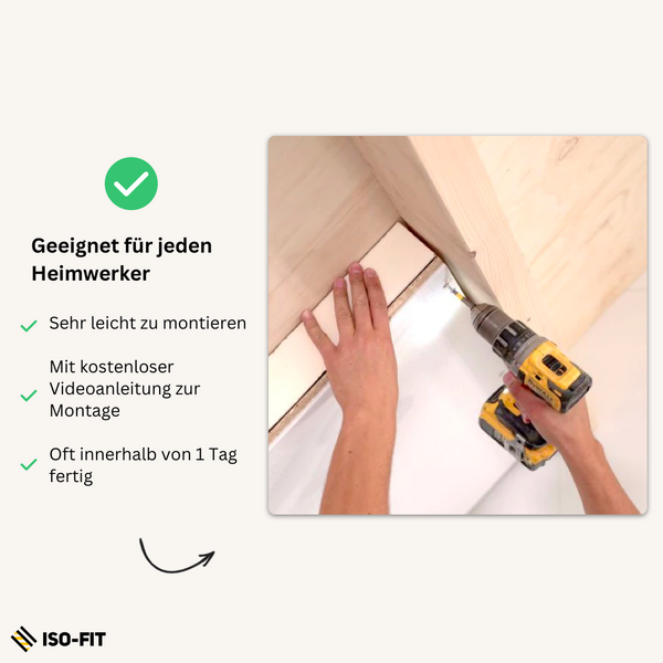 Iso-Fit - Système complet d'isolation des combles | 95 mm - 600x1200 mm (Rd 3,60 m²,K/W)