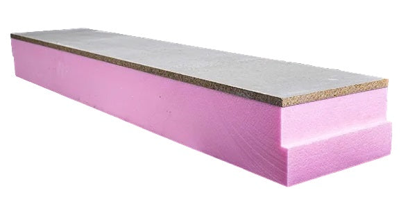 BERISO - Plaque de soubassement XPS 50 mm + Parement Technique Ciment-Bois 10 mm - R=1,55 - 1250x300 mm