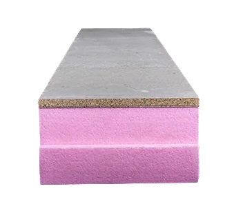 BERISO - Plaque de soubassement XPS 50 mm + Parement Technique Ciment-Bois 10 mm - R=1,55 - 1250x300 mm