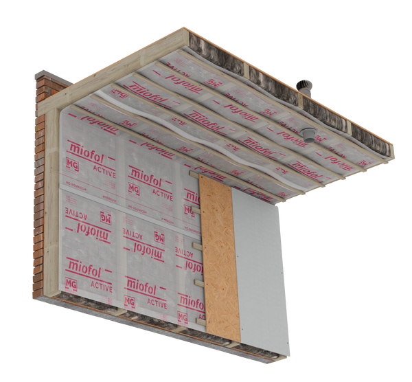 Set Miofol Active (Hygro-régulant / Membrane climatique) | 1,5x30 m + Ruban Vast-R Polytex 75 mm x 25 m