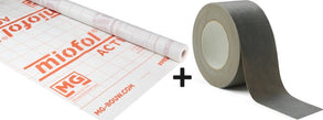 Kit Membrane Climatique Hygrovariable Miofol Active - 1,50 x 30 m + Ruban Adhésif VAST-R Polytex