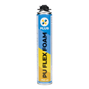 PLUS - Mousse Polyuréthane Elastique - Mousse d'Assemblage PU Flexible B2 - 750 ml