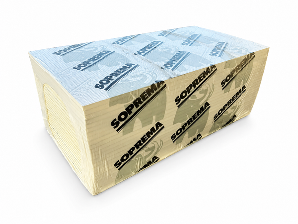 SOPREMA Efyos - Panneau isolant PIR 50 mm - Parement aluminium - R=2,25 - 1200x600 mm - Paquet de 10