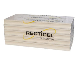 Lot Recticel - Eurowall PIR avec revêtement aluminium - Assemblage à rainure et languette - 100 mm d'épaisseur - 600x1200 mm - Rd 4,60 - 5p/lot = 3,60 m²