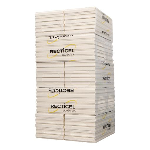 Lot Recticel - Eurowall PIR avec revêtement aluminium - Assemblage à rainure et languette - 100 mm d'épaisseur - 600x1200 mm - Rd 4,60 - 5p/lot = 3,60 m²