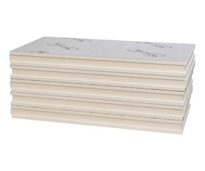 Lot Recticel - Eurowall PIR avec revêtement aluminium - Assemblage à rainure et languette - 60 mm d'épaisseur - 600x1200 mm - Rd 2,7 - 8p/lot = 5,76 m²