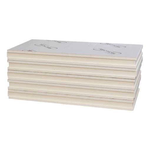 Lot Recticel - Eurowall PIR avec revêtement aluminium - Assemblage à rainure et languette - 60 mm d'épaisseur - 600x1200 mm - Rd 2,7 - 8p/lot = 5,76 m²